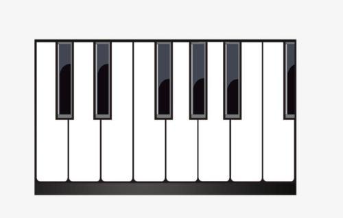 画钢琴键盘图 纸上图片