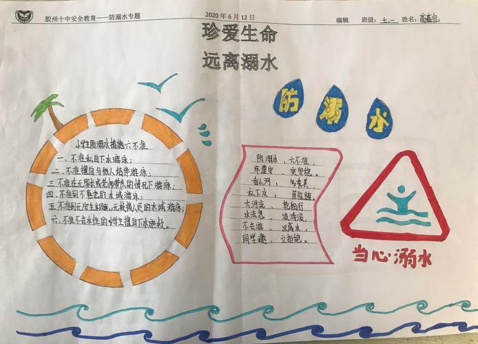 胶州十中七年级1班防溺水手抄报 写美篇       新冠病毒疫情防控战