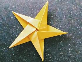 怎么折纸五角星的简单折法图解18