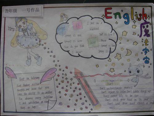 四年级英语手抄报图片新学期英语手抄报小学四年级英语手抄报关于人教