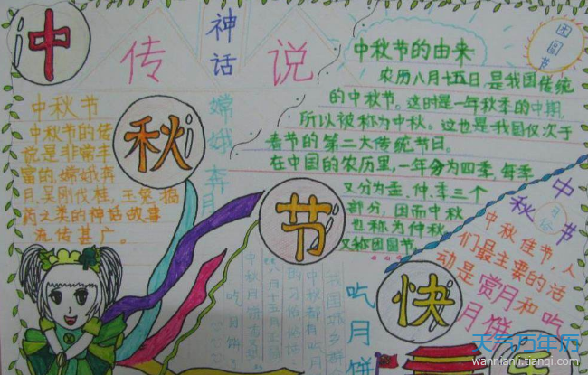三年级中秋节的手抄报简单又漂亮三年级中秋节手抄报一等奖