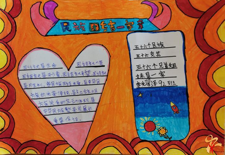 县示范小学92班民族团结手抄报制作活动 写美篇    56个星座56支花