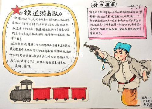 铁道游击队手抄报儿童图片