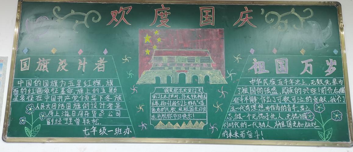 榆林体育运动学校情满中秋欢度国庆主题黑板报展示 - 美篇