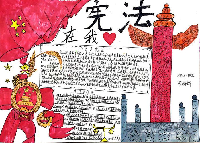 贵州省旅游学校宪法手抄报活动比赛