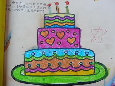画生日蛋糕的儿童手抄报 党的生日手抄报