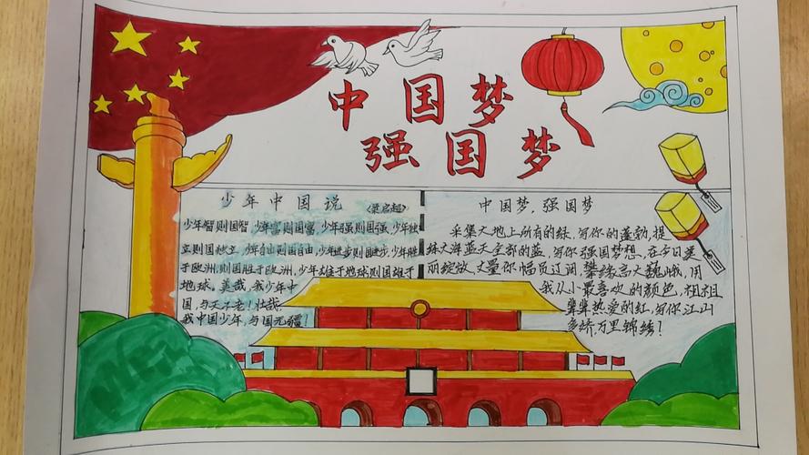 其它 中国梦强国梦--2015班爱国手抄报 写美篇实现中华民族伟大复兴