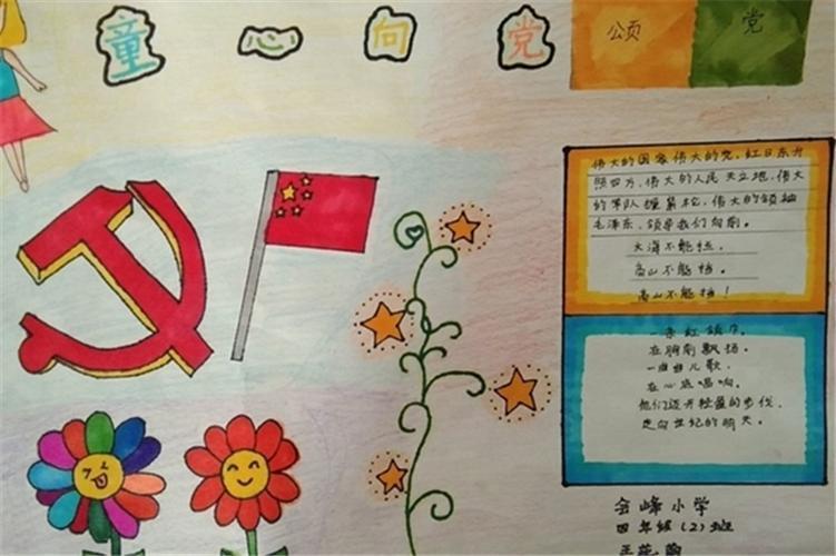 滁州市会峰小学开展童心向党爱国教育绘画手抄报活动