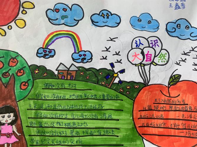 小学四年级认识大自然手抄报作品赏 写美篇  大自然是人类的老师给