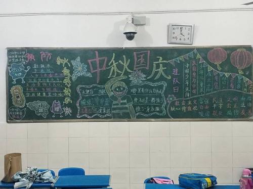 29中秋国庆黑板报 写美篇  这次国庆中秋双节来临为了给孩子带了全新