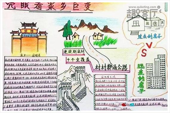关于家乡的变化手抄报图片 中国的变化板报大全