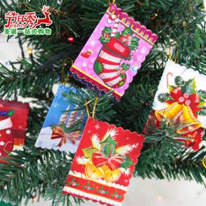 圣诞树挂饰 圣诞节许愿卡贺卡片 颜色多样 圣诞留言卡片 圣诞卡片