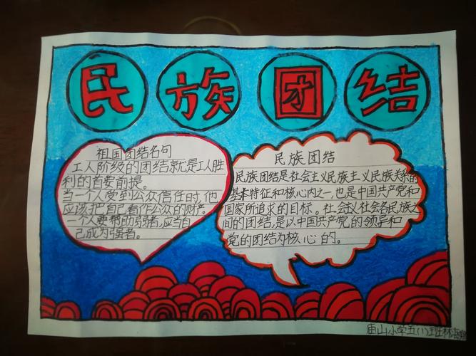 海城区庙山小学民族团结一家亲同心共筑中国梦手抄报比赛优秀作品