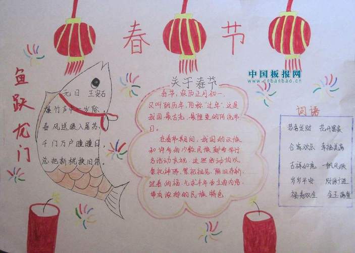 春节手抄报内容50字 春节的习俗春节是我国一个古老的节日也是全年最