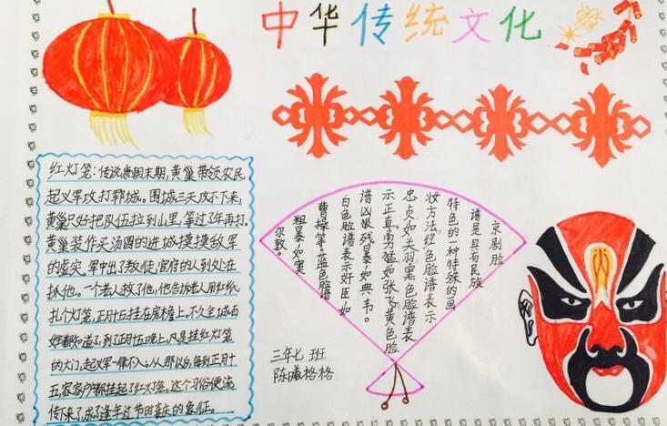 七七班中国传统文化手抄报优秀作品展 写美篇中华民族历史源远流中国