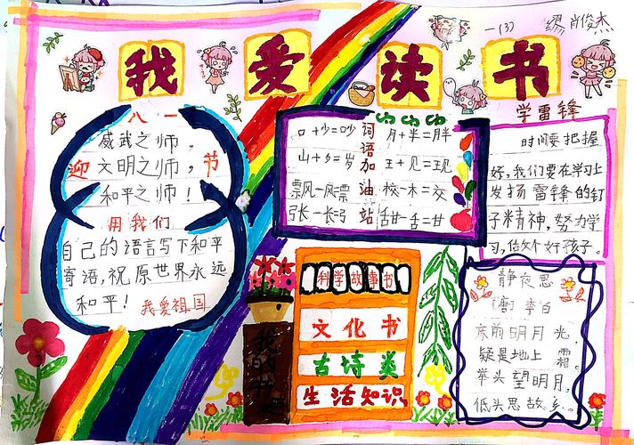 我爱阅读-平阳县小一年3班世界读书日手抄报展