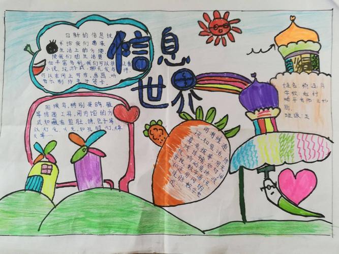 赵村小学五年级手抄报走进信息世界