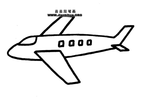 c919飞机简笔画铅笔画图片