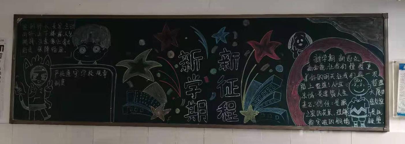 郑州市第107初级中学开展新学期黑板报评比活动 春种一粒粟秋收万颗