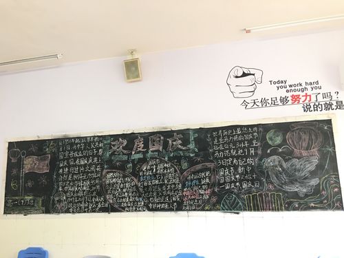 海南昌茂花园学校高中部迎中秋庆国庆主题黑板报展