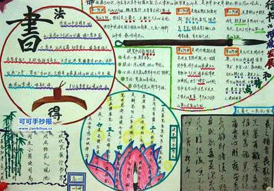 中国书法历史简介手抄报 关于书法的手抄报