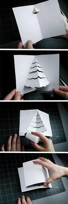 折纸圣诞树贺卡大全