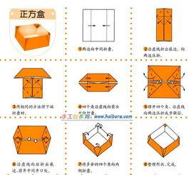如何折一个正方形盒子手工折纸图解教程