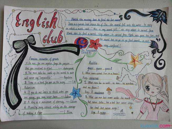小学六年级英语手抄报版式