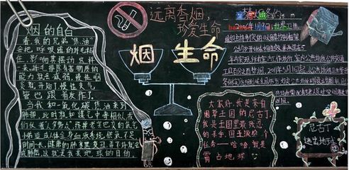 世界禁烟黑板报 黑板报图片大全-蒲城教育文学网