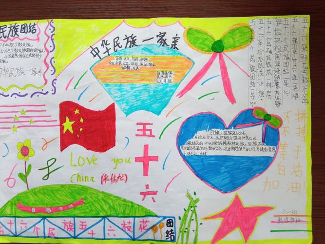 近日杨溪中学举行了中华民族一家亲手抄报比赛活动.