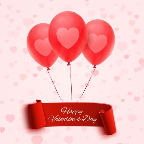 创意情人节气球贺卡矢量素材素材格式ai素材关键词气球爱心条幅