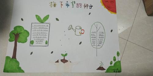 其它 播下希望的种子 写美篇同学们亲手绘制插下希望种子的手抄报.