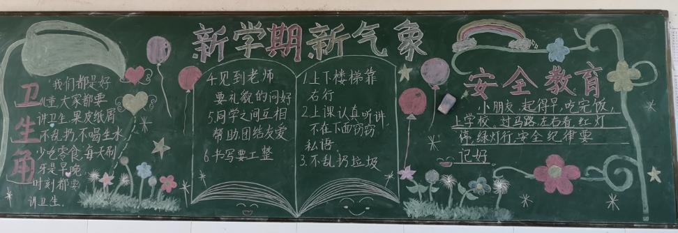 丰县顺河中心小学以梦为马不负韶华新学期黑板报展示