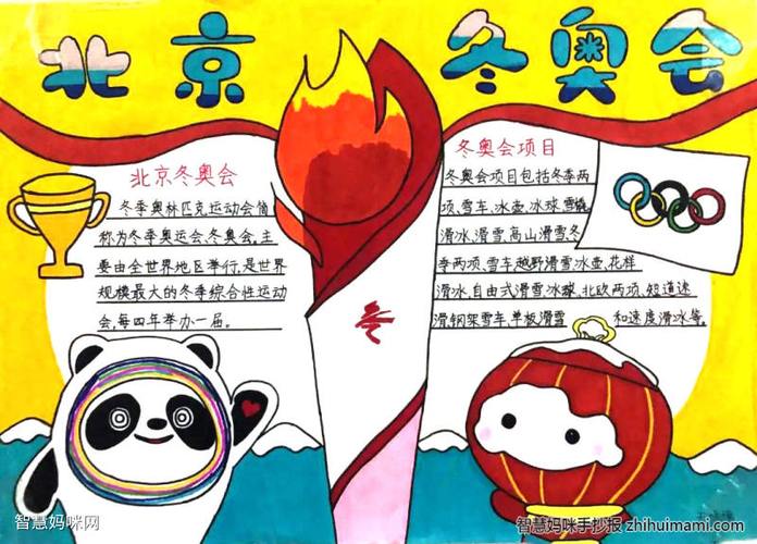9张关于北京冬奥会的手抄报图片-图19张关于北京冬奥会的手抄报图片