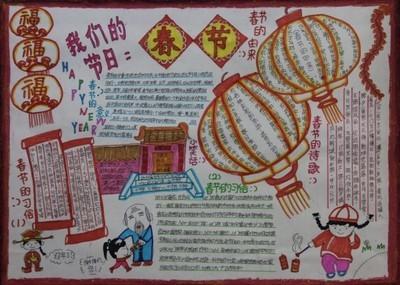 以春节为主题画一幅4k的手抄报爱为主题的手抄报