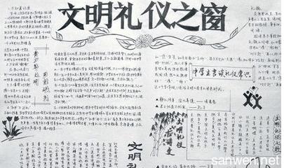 夏邑县第六小学学守则规范做文明少年绘画手抄报作品展示一