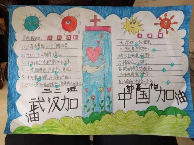 陇西县实验小学战疫情学生创意绘画及手抄报作品展示