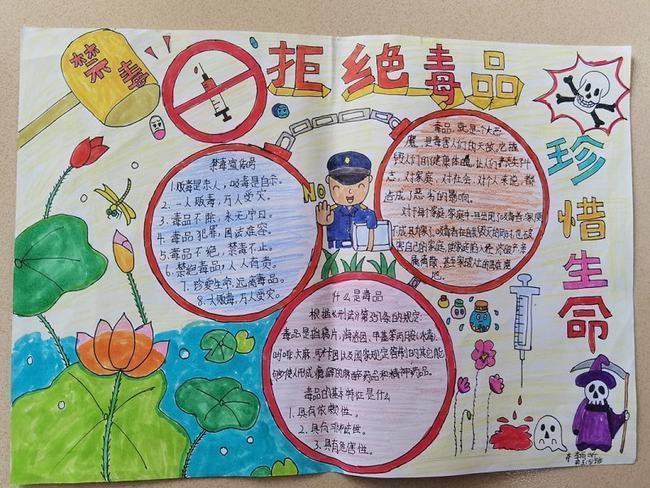小学生二年级关于禁毒安全的手抄报 关于禁毒的手抄报-蒲城教育文学网