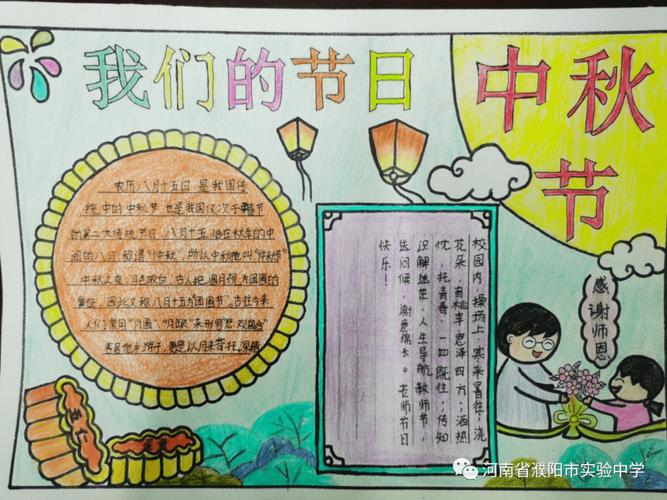 濮阳市实验中学开展 我们的节日中秋手抄报评比活动宋艳敏韩培