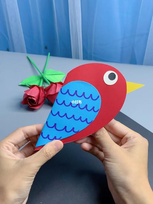 分享一款用爱心制作的小鸟贺卡超级好看又贺卡教师