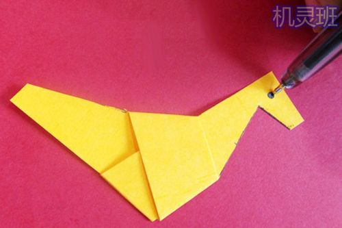 小班简单手工纸条折纸小鸟步骤图解