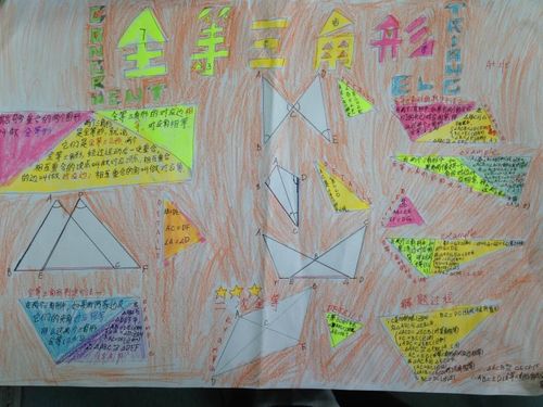 三角形手抄报图片精美四年级三角形的手抄报三角形的奥秘手抄报图片