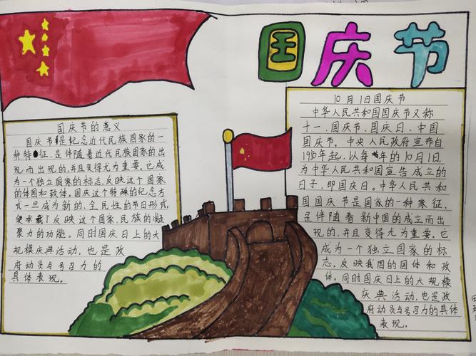 泗张初级中学 庆国庆手抄报活动