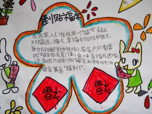2011年暑假做的关于读书的手抄报 本次的主题是关于春节的习俗的介绍