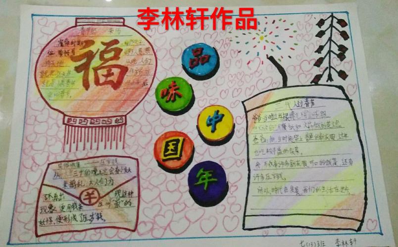 光智中学2017级13班品味中国年专题手抄报年画集锦
