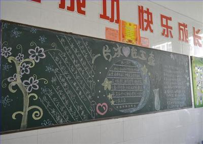 我校中学部举行学名人做名仕主题黑板报活-56kb