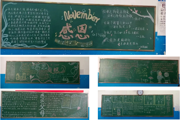 伊川县滨河高中组织开展感恩教育主题黑板报比赛