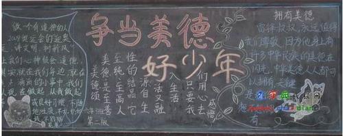 弘扬中华传统美德黑板报8少年传承中华传统美德黑板报图片传统美德手