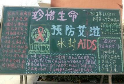 世界艾滋病日黑板报宣传资料图片大全