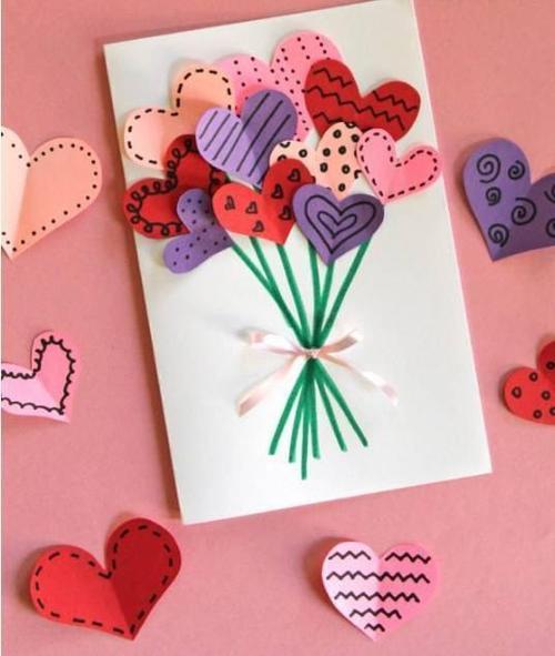 儿童手工贺卡折纸制作教你折纸漂亮的立体花朵贺卡做法很简单手工折纸